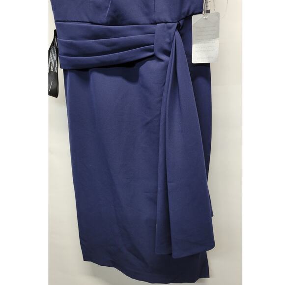 Kay Unger Raven Stretch Crepe Midi-Dress Size 4 New - Picture 3 of 12